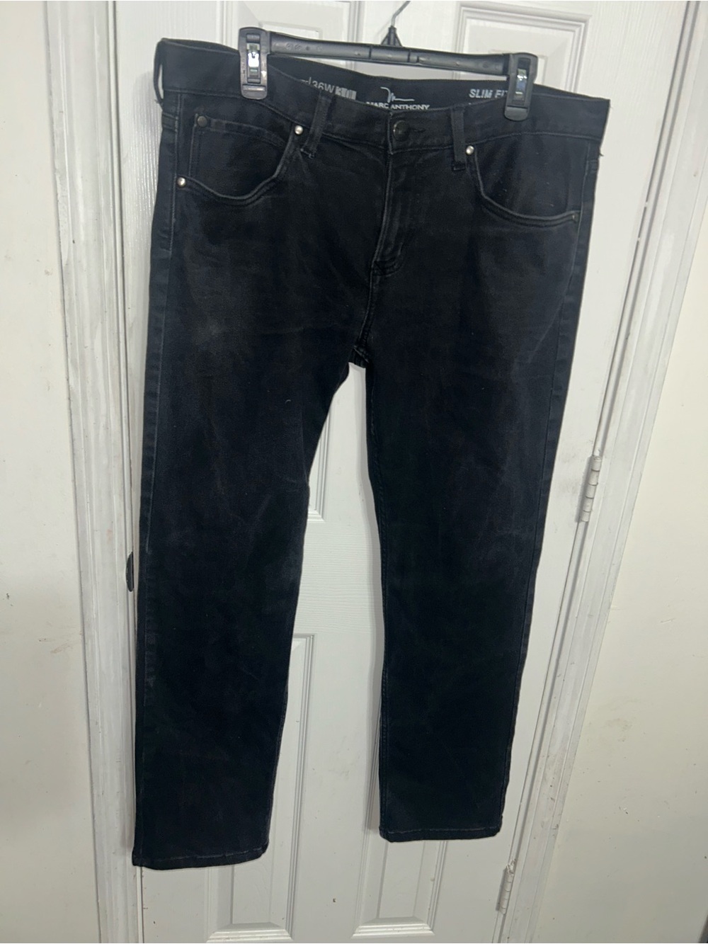 Marc Anthony Black Slim Straight Jeans
